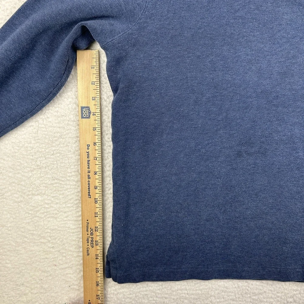 Polo Ralph Lauren Sweater Mens Big Large‎ 1/4 Zip Pullover Blue Logo Casual